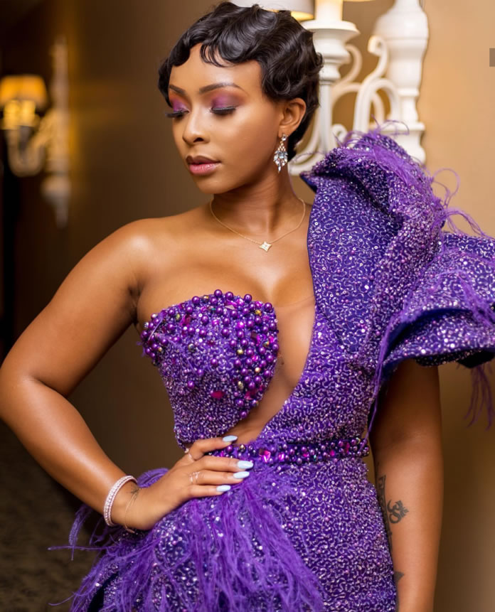 South African Rapper Boity In A Purple Number Outfit At The Vdj2019 Classic Ghana