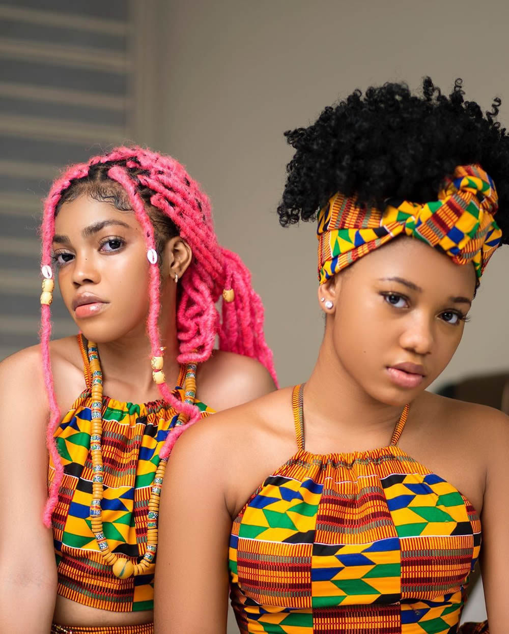 Hot Shots Of Two African Beauties In Kente Prints Fashion Classic Ghana 