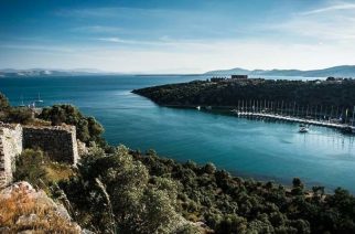 The ancient city sits on the now-Turkish coast of the Aegean Sea