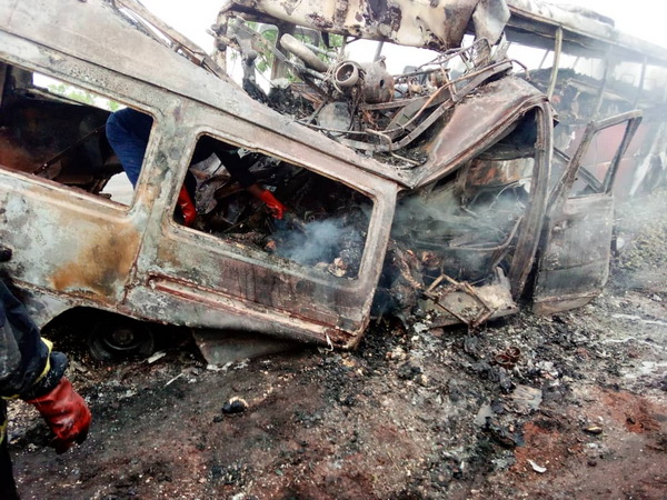 Grim: 27 Bodies, Mostly Charred, Recovered From Kintampo Crash