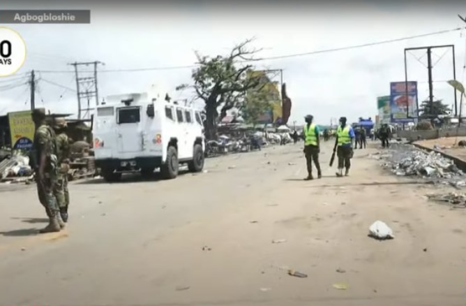 Soldiers Storm Agbobloshie Market To Move Traders To Adjen Kotoku