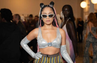 Sister Deborah Exhibits striking Features In African Garments At Paris Fashion Week