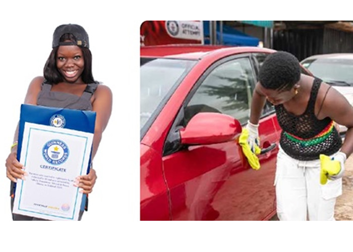 Ghana’s Felicity Asantewaa sets Guinness World Record for Most Cars Washed in 8 Hours
